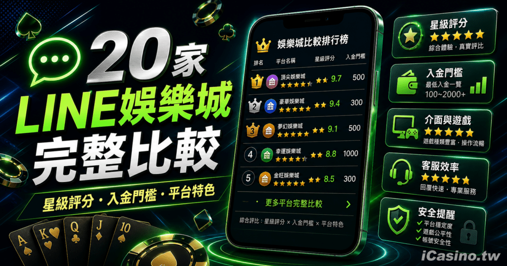 20家LINE娛樂城完整比較